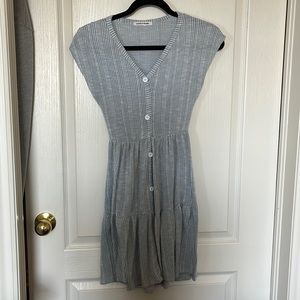 Caution to the Wind Dress Blue and White